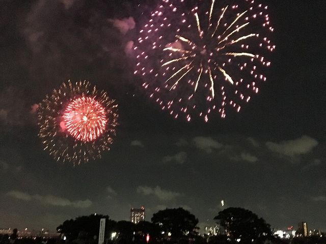 花火大会_荒川河川敷