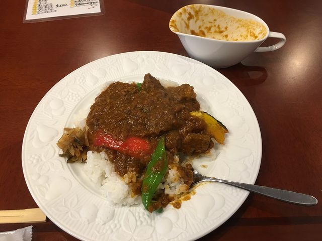 カレーが美味しかった。_鳩ヶ湯温泉