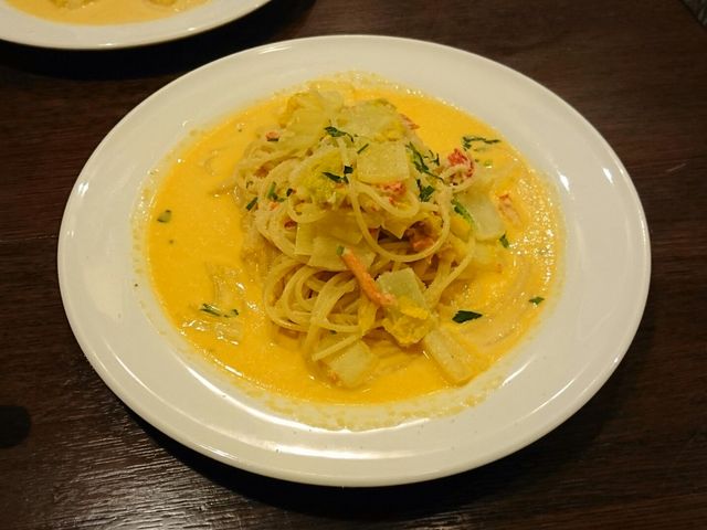 旬の野菜のクリームパスタ_ワイン食堂TapaTapa(タパタパ)