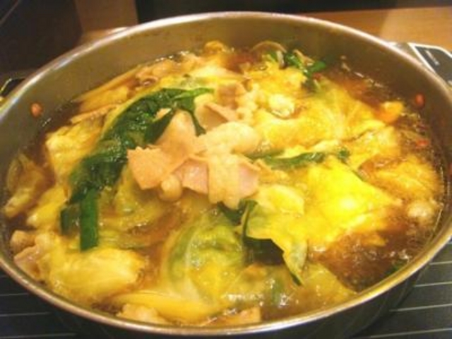もつ鍋しょうゆ味_笑楽 博多駅店