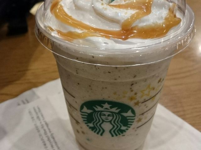 ほうじ茶クリームフラペチーノwithキャラメルソース_スターバックス・コーヒー 湘南台駅ビル店