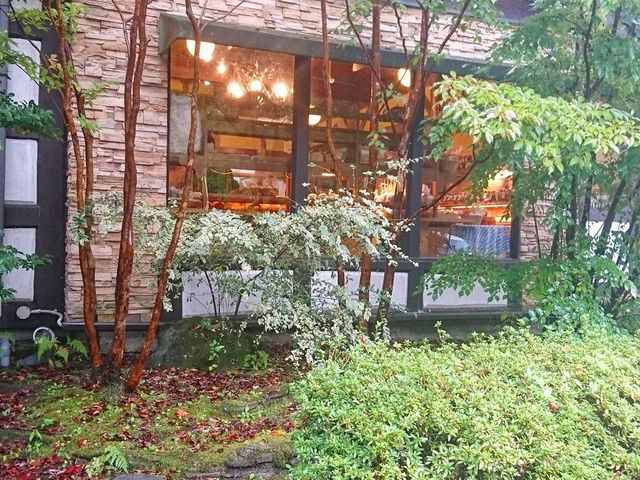 木々の合間から陳列されたパンたちが見えるこの感じが大好きです。_めるころ