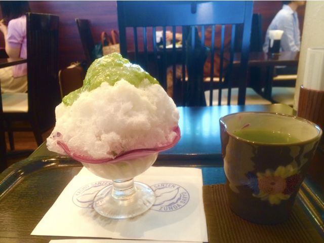 ずんだかき氷_ずんだ茶寮 仙台駅西口店