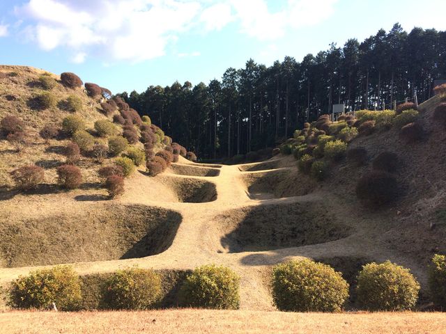 珍しいお堀_山中城跡公園