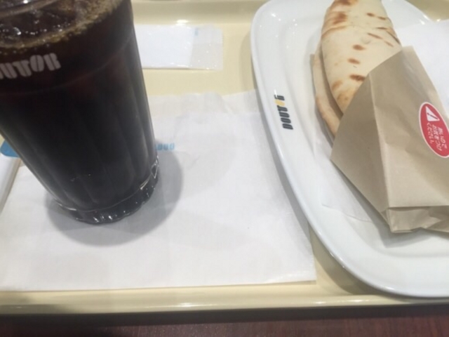 アイスコーヒーです。_ドトールコーヒーショップ浅草橋南店