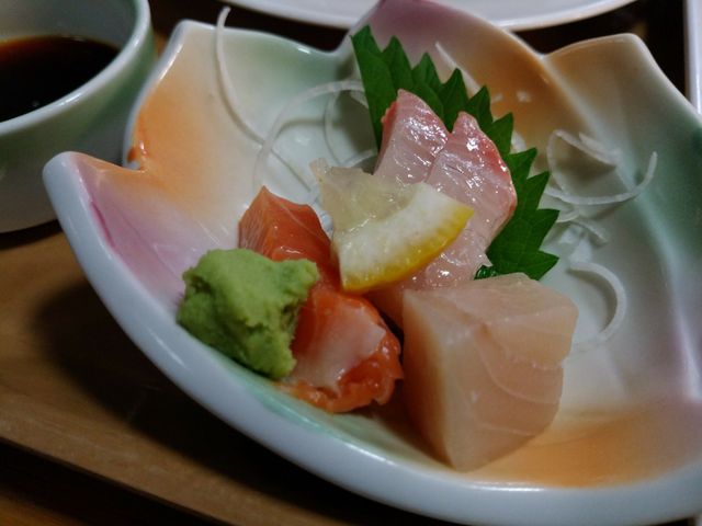 晩ごはんのお刺身_休暇村南阿蘇
