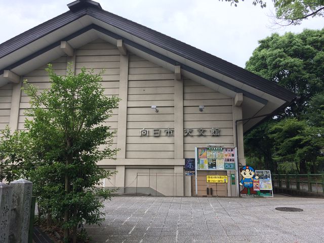 神社の参道の奥にあります。_向日市天文館