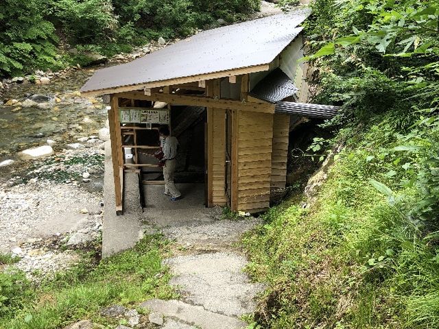 河原の湯小屋_木賊温泉共同浴場露天岩風呂