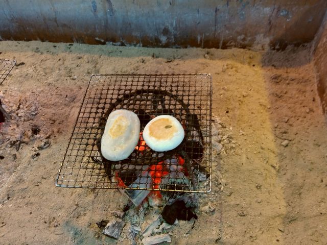 囲炉裏で焼きました_あづみ堂安曇野インター店