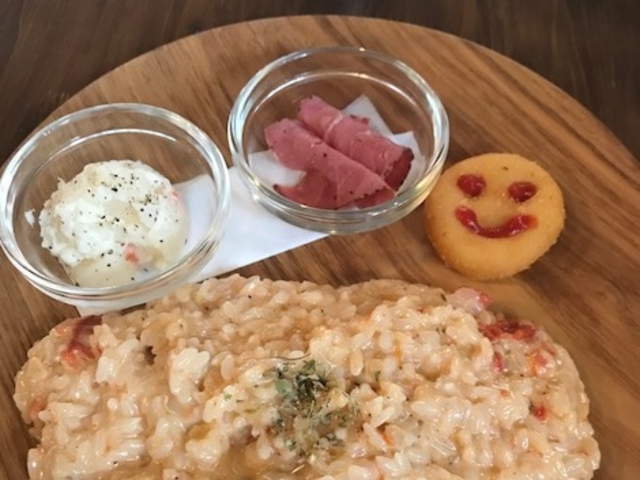 鶏とドライトマトのリゾット_東京基地 離 スペイン坂店