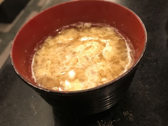 少し待って、熱々の卵スープが来た。_海南亭 鶴橋店