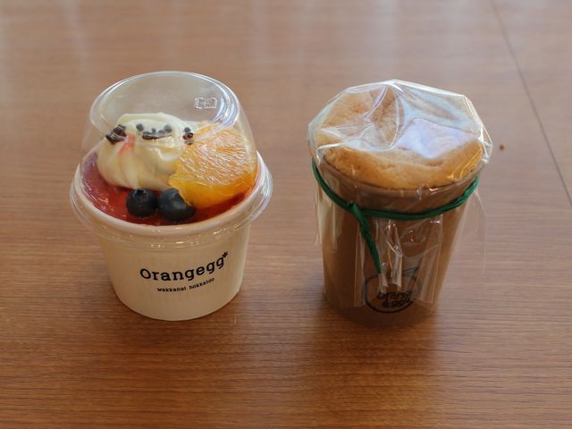 レアチーズケーキとシフォンケーキ_オレンジエッグ