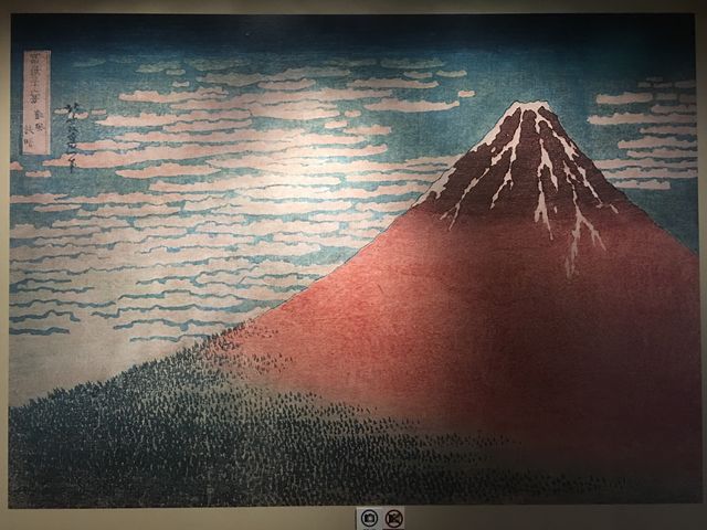 赤富士。_北斎館