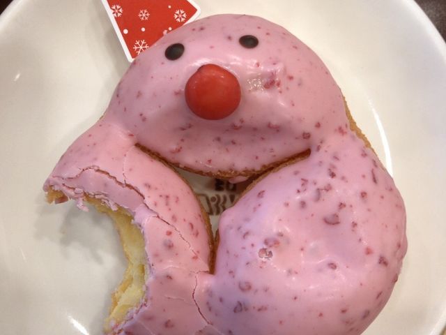 雪だるま?をモチーフにしたドーナッツ_ミスタードーナツ中野ショップ