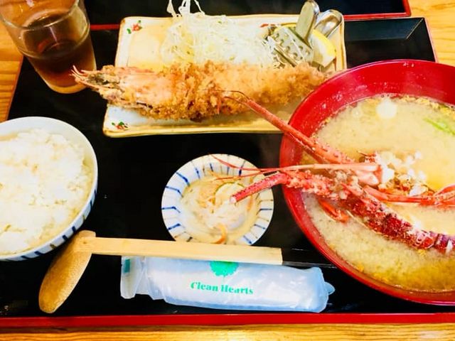シャンシャン茶屋♪伊勢海老祭り♪エビフライと伊勢海老味噌汁付き定食_シャンシャン茶屋
