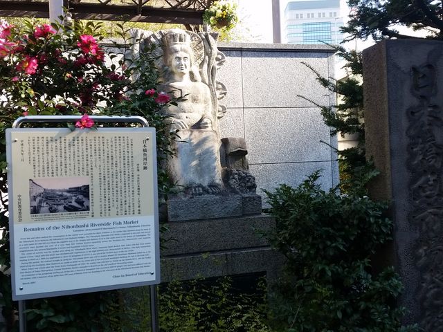 説明板あり_日本橋魚河岸記念碑