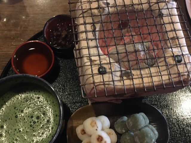 お抹茶も美味しかった〜♪_eX cafe 京都嵐山本店