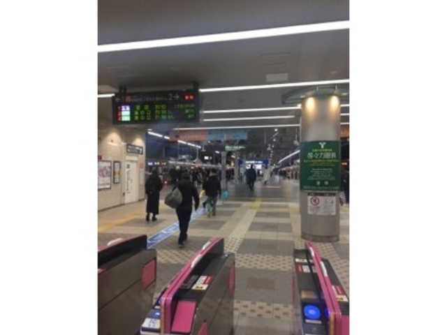 改札とホームが近いです。_東急電鉄大井町線大井町駅