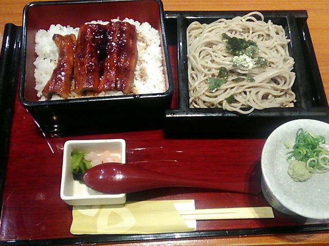 鰻重と蕎麦のセット_そばうどん 花旬庵 武蔵小金井店