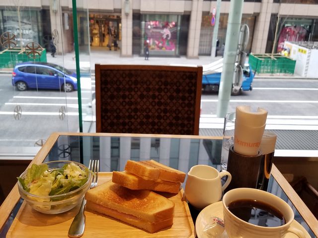 ハムチーズトースト_銀座木村屋 カフェ