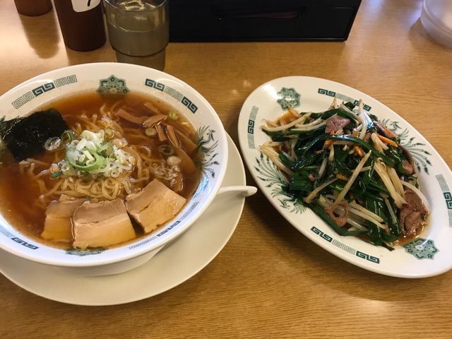 中華そばとレバニラ炒め_中華食堂日高屋春日部東店