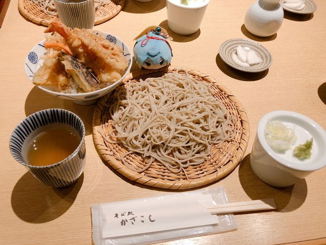 ざるそばと天丼のセット_そば処かざこし
