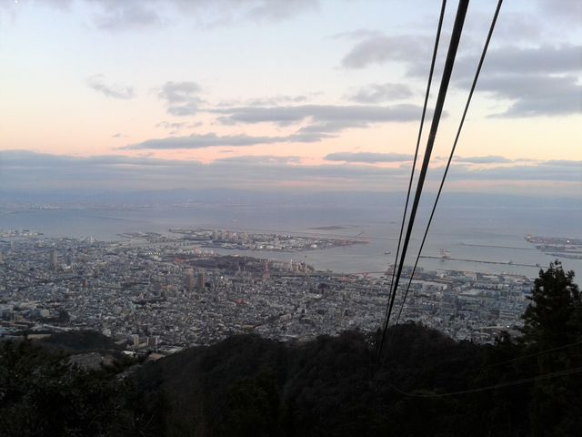 帰りは夕方の眺め_まやビューライン(摩耶ケーブル&ロープウェー)