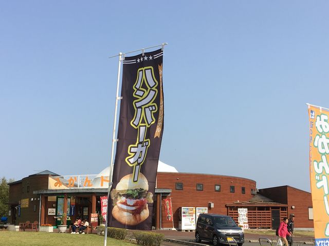 みかんドームオリジナルのみかんドームハンバーガーも食べられます。_道の駅さいかい みかんドーム