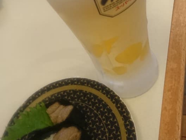 寿司とビール_はま寿司 東金店