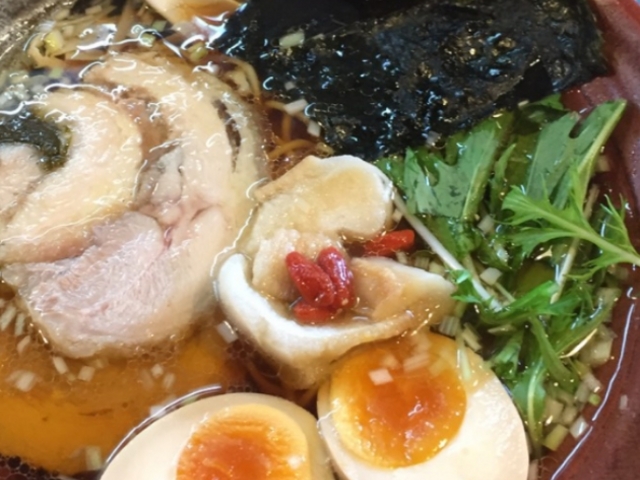 具もたくさんの特選醤油ラーメン。_らーめん しおの風