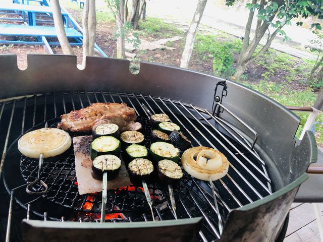 野菜もお肉も美味しかったです!_温泉グランピングシマブルー