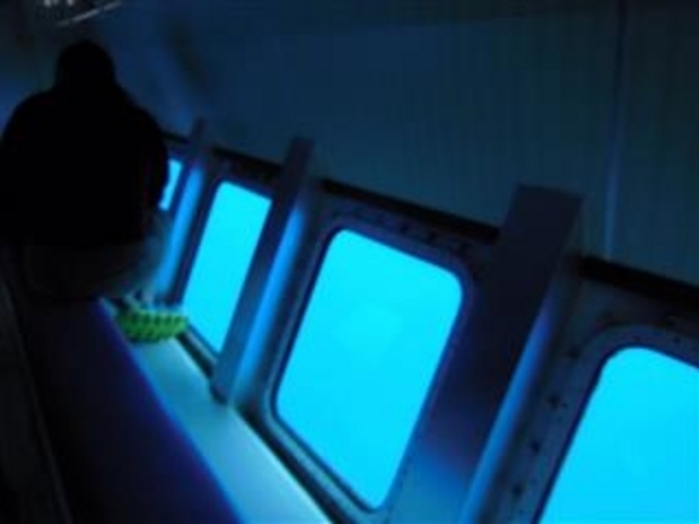 高速半潜水艇から海底遺跡見学。_与那国海底遺跡