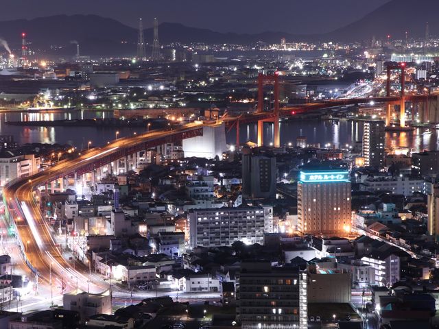 高塔山からの夜景_高塔山