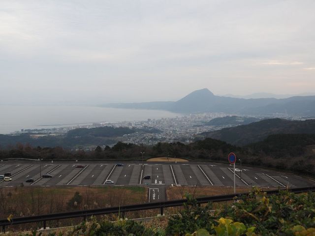 別府湾SAから見る景色_大分自動車道別府湾SAレストラン下り線