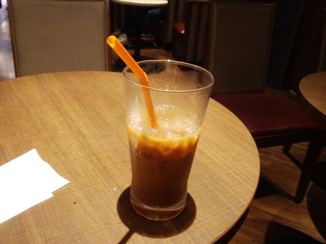 とっても美味しいアイスコーヒーです。_サンマルクカフェ両国西口店(CHOCO CRO SAINTMARC CAFE)