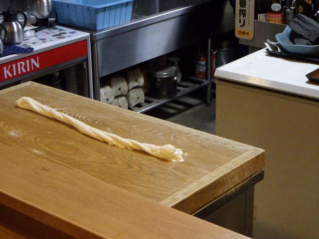 目の前で作るうどん。_風林亭