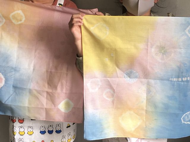 先生方に教わりながら可愛い最高のハンカチになりました♪_カームデイズ