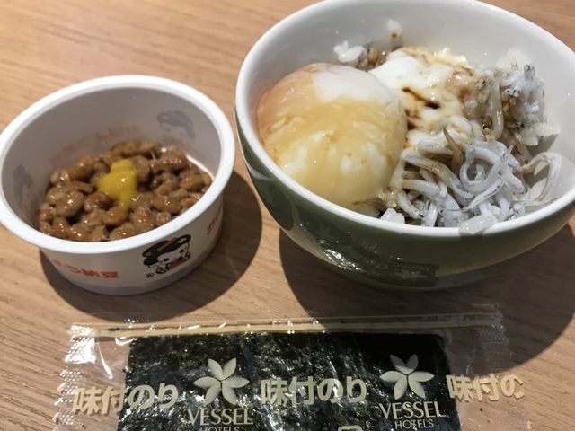 納豆、卵、しらす_ベッセルイン栄駅前