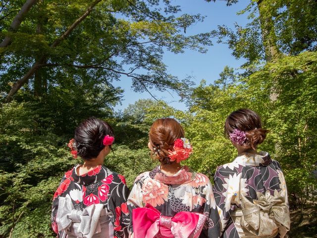 伏見稲荷の奥の方にある青紅葉_京都着物レンタルきらり
