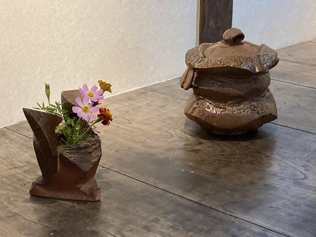 備前焼も良かった。_かがみの近代美術館