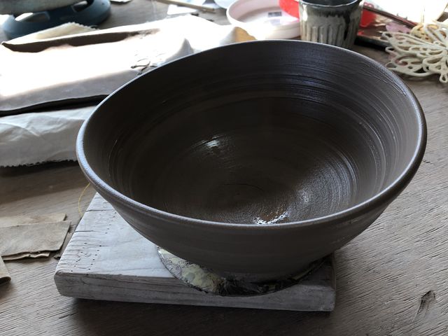電動ろくろで作りました_陶芸工房 深仙庵