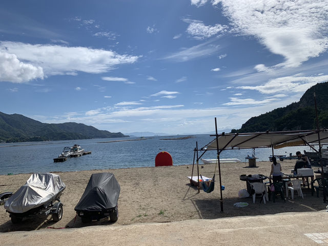 ここで外気浴!!_海の家 スリーシェル
