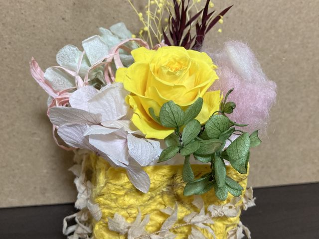 私が作ったプリザーブドフラワー作品_Garland Tree FLOWERS