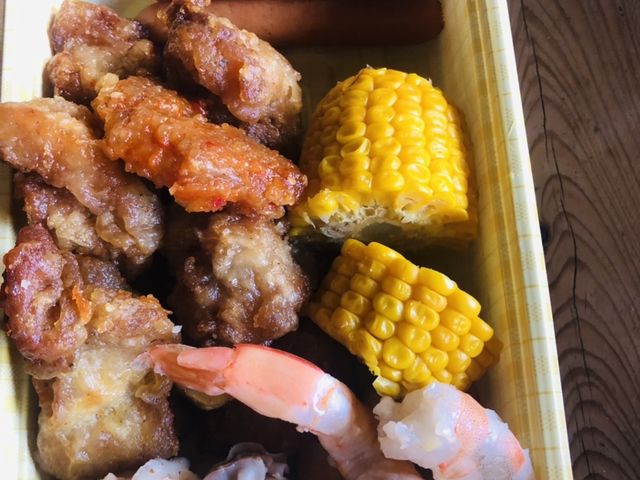 色々食材蒸してみました。プリップリ_はげの湯温泉 くぬぎ湯