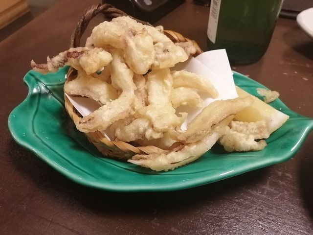 イカゲソ天ぷら_いけす料理 卑弥呼