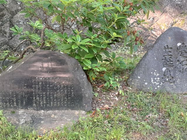 愛姫生誕地の石碑_三春城跡