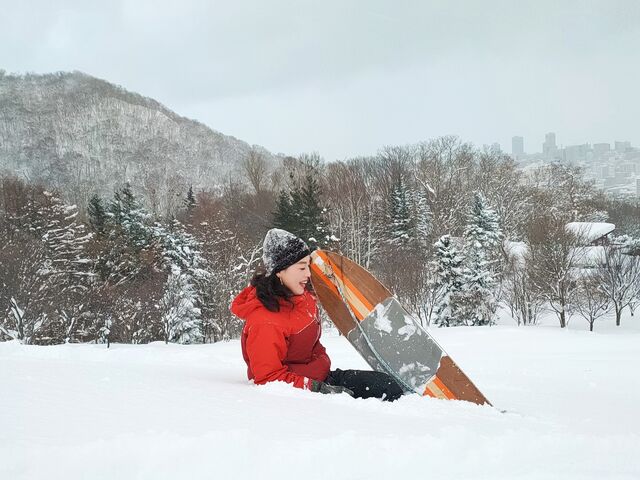 雪板!
とても楽しかったです。
滑りやすい様にコースまで作って頂き感謝です。_野あそびガイドみちくさ