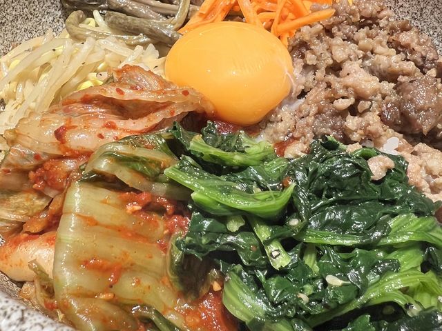 ビビンバも熱々でボリュームが有り美味しかった_福島県中島村で福島牛が食べられる焼肉店 炭火焼肉 鹿鳴