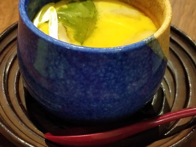 美黄卵の茶わん蒸し_府中かしわで