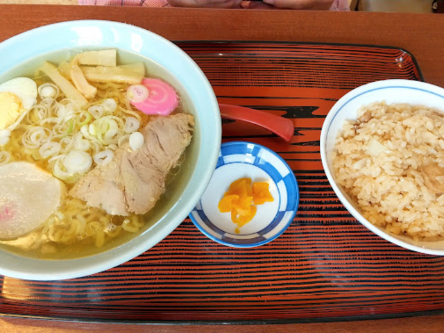 ラーメンセット(塩)_しらかば茶屋